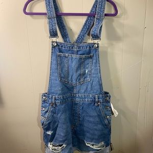 Jean Overall Shorts
